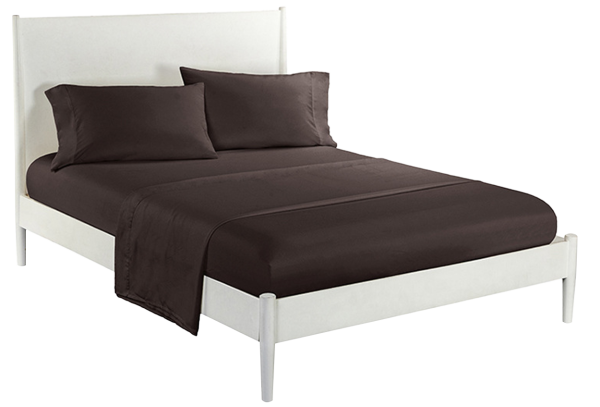BED SHEET FULL 4PC BROWN