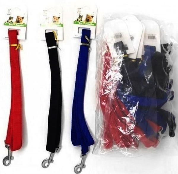 Dog Lead Nylon 2x48" 12pc