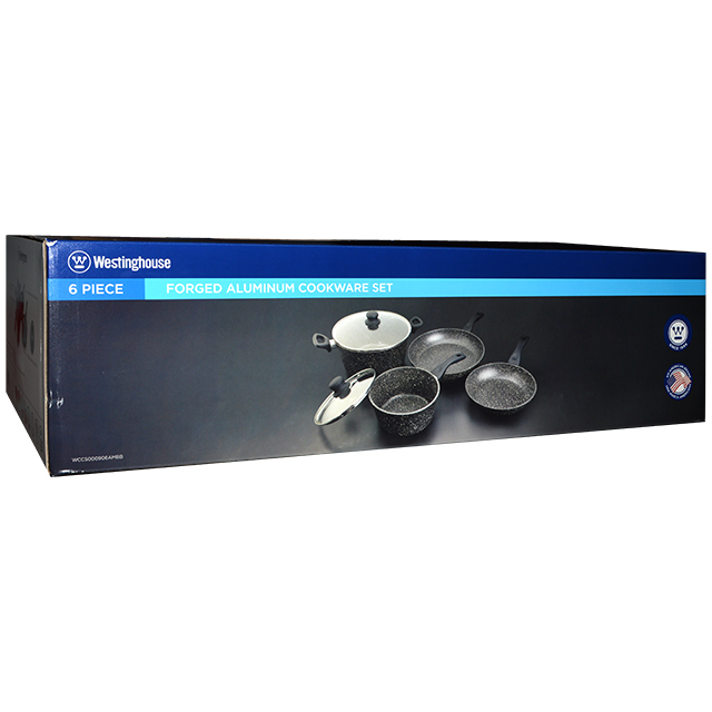 WESTINGHOUSE 6PC FORGED ALUMINUM COOKWARE SET