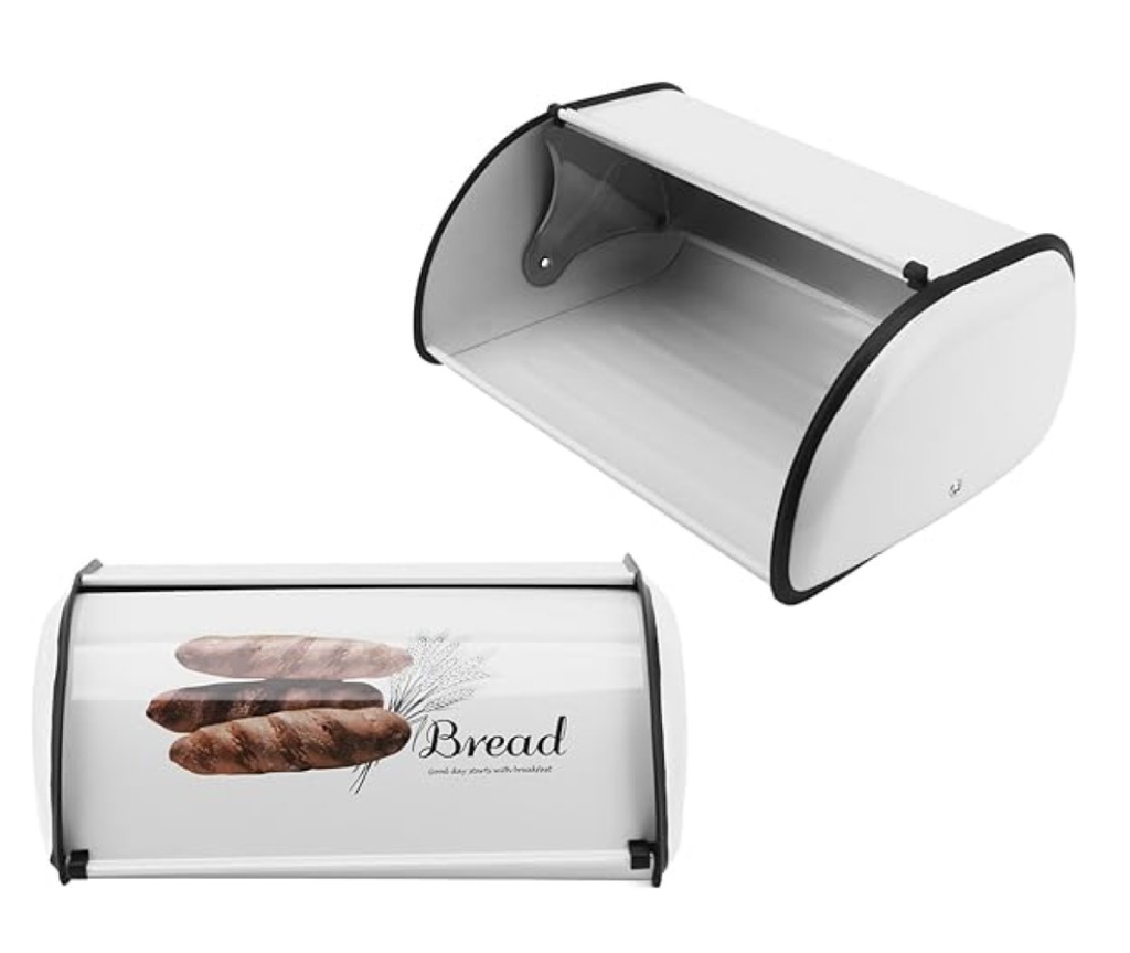 BREAD BOX METAL WHITE