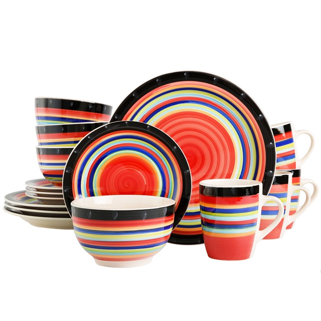 GIBSON CASA STELLA 16PC DINNERWARE SET