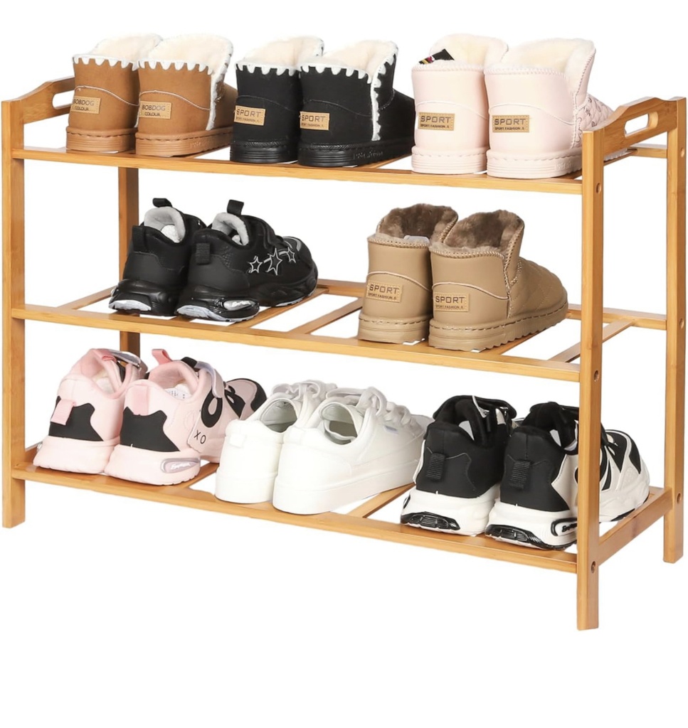 3 Tier bamboo Shoe rack