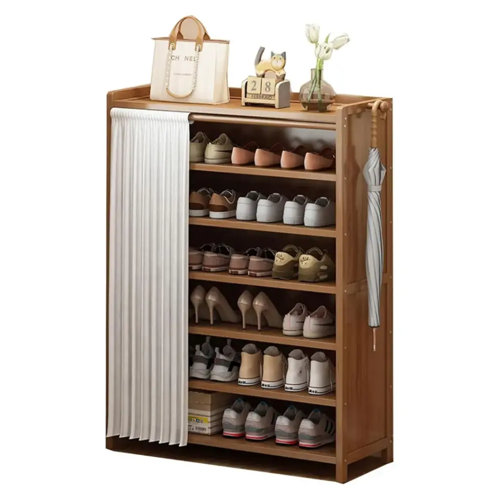 Shoe rack w/Curtain