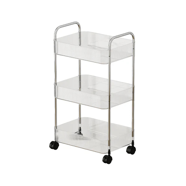 TRANSPARENT TROLLEY CART 3 TIER