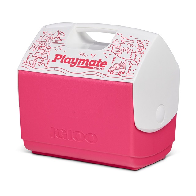 IGLOO 16QT PLAYMATE ELITE HARDSIDE PINK CHEST COOLER