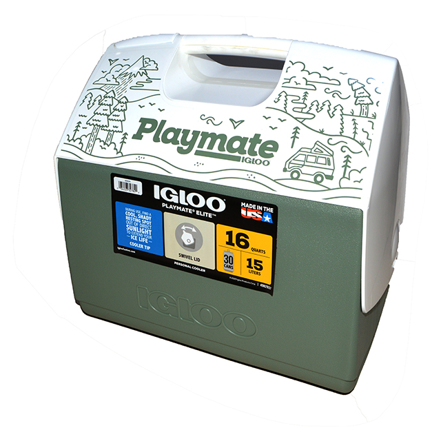 IGLOO 16QT PLAYMATE ELITE HARDSIDE GREEN LUNCH COOLER