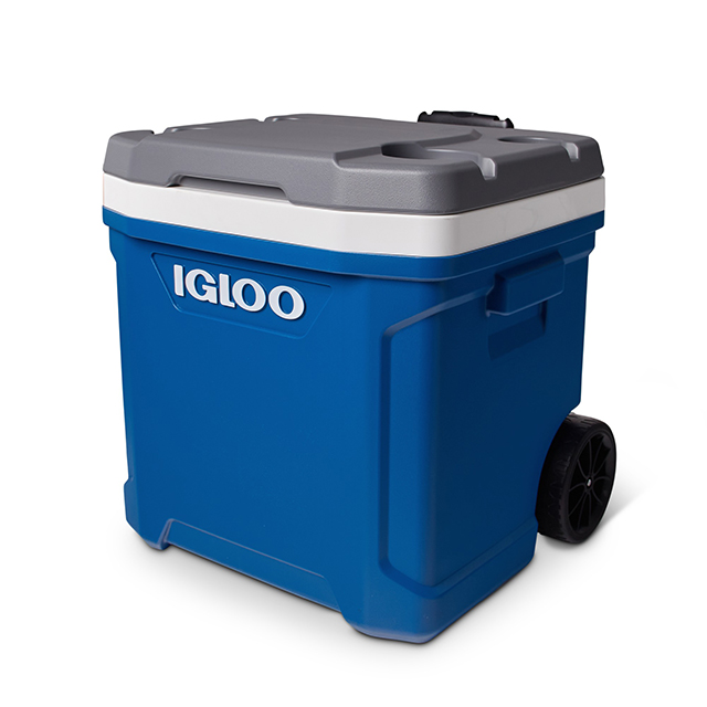 IGLOO 60QT LATITUDE BLUE GREY ROLLER COOLER