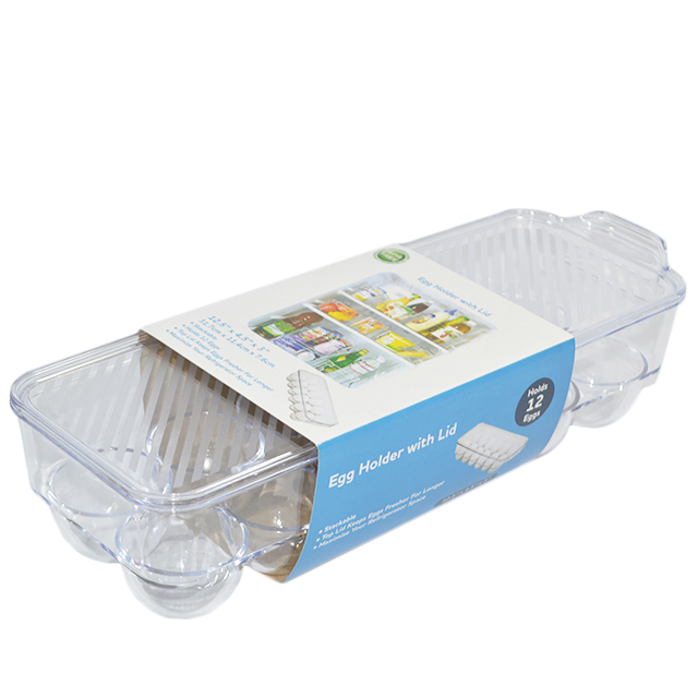 ACRYLIC 12CT EGG HOLDER W-LID