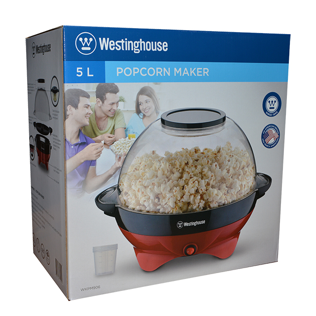 WESTINGHOUSE 5L POPCORN MAKER 800W BLACK & RED