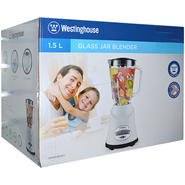 WESTINGHOUSE 1.5L BLENDER W GLASS JAR WHITE 400W