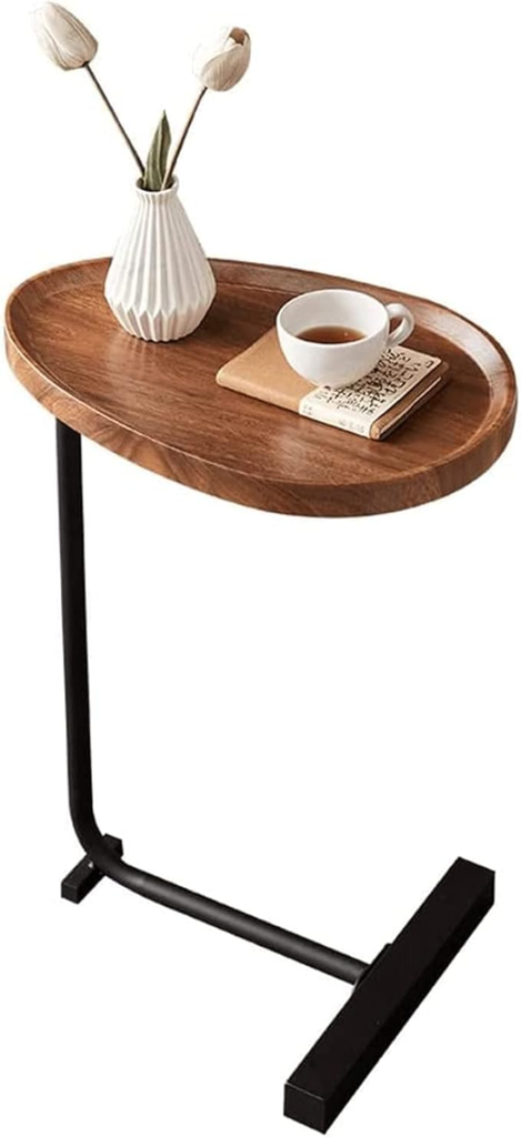 SIDE TABLE OVAL WALNUT
