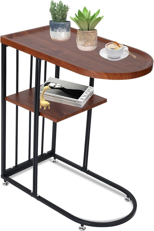 SIDE TABLE BROWN RECT.