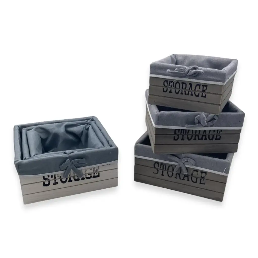 Wooden Basket 3pc