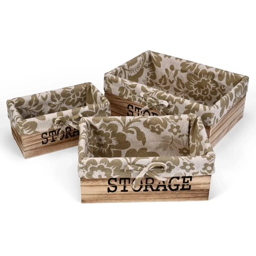 Wooden Basket 3pc