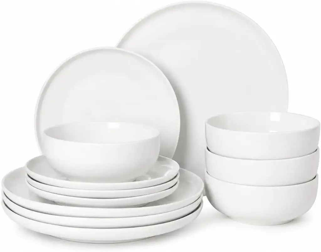 Gibson 12pc White Dinnerware Set