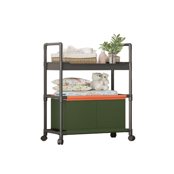 HAMPER WITH WHEEL 2 LAYER GREEN