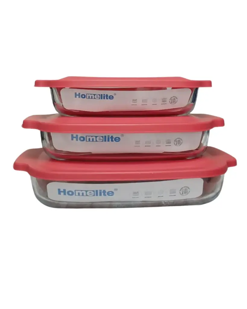 3pc Glass Dish Set