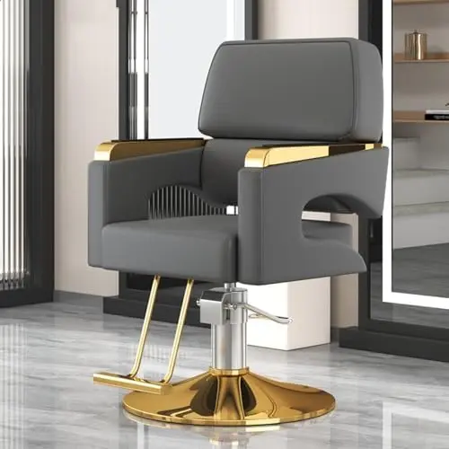 Barbering Chair BLACK & GOLD