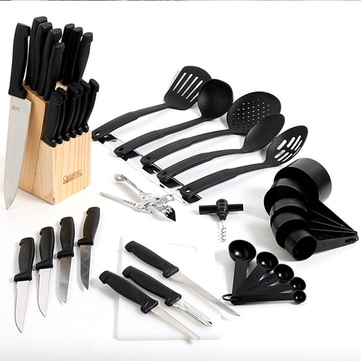 [6415941] GIBSON FLARE 41PC STAINLESS STEEL TOTAL KITCHEN UTENSIL SET
