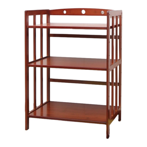 [254103] 3 Layer Bamboo Bookshelf Mahogany