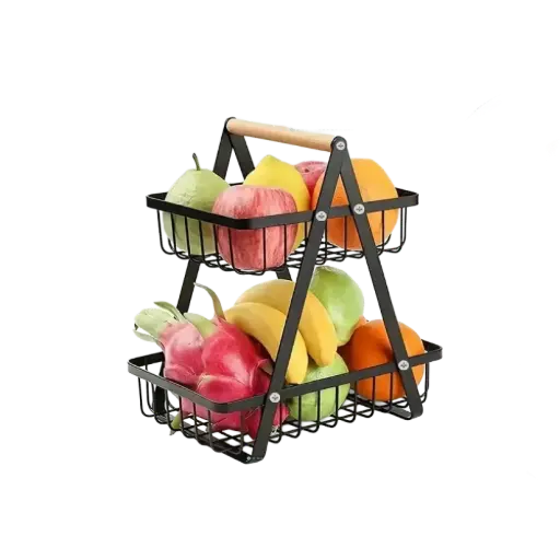 [255028] Fruit BASKET TABLE TOP 2 TIER
