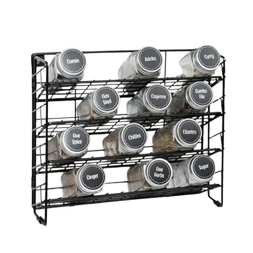 [255045] SPICE STAND 4 TIER BLACK