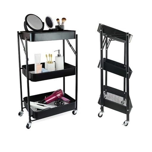 [2200835] 3 Tier Folding Metal Cart
