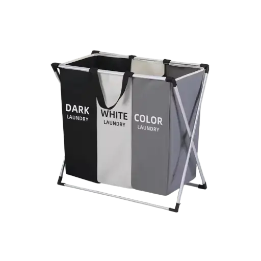 [255054] 3 Compartment Laundry Hamper