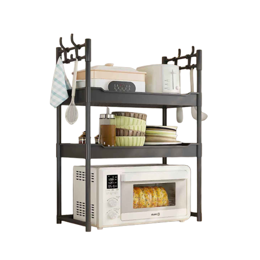 [255179] MICROWAVE STAND 2 TIER BLACK