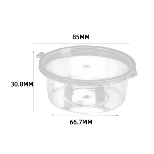[280047] CONDIMENT CONTAINER CLAMSHELL LID 85MM