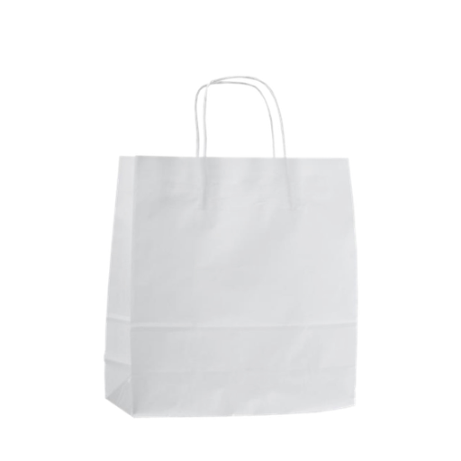 [280051] KRAFT WHITE PAPER BAG LRG