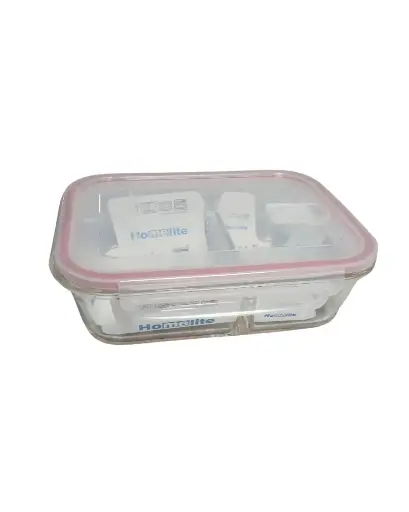 [7051485] 1480ml 2 Compartment Glass Container